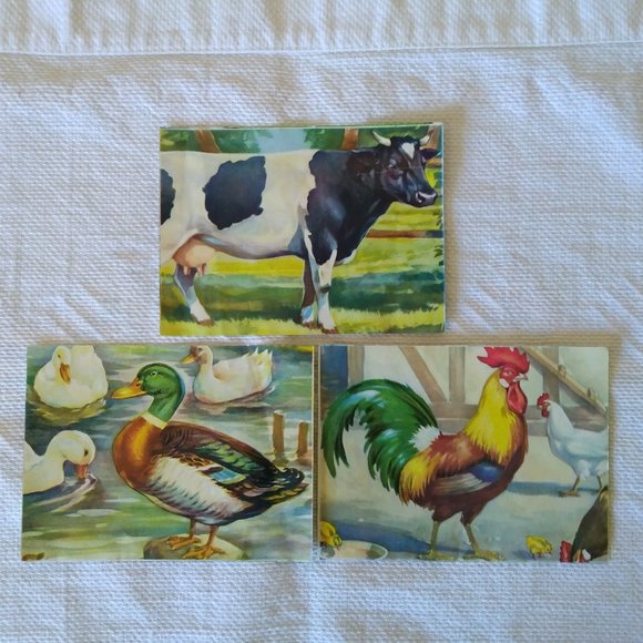 Vintage Hermann Eichhorn 12 Block Animal Puzzles - Picture 3 of 8